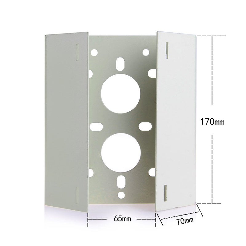 BeElion Heavy Duty Metal CCTV Camera Pole Mount Bracket - Universal Indoor/Outdoor Wall/Ceiling Mount, Adjustable Angle, Ivory/Beige, 15KG Load Capacity - Image 5